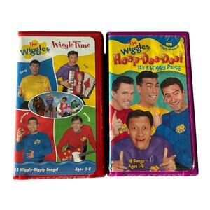 The Wiggles VHS bundle Wiggle time & Hoop-Dee-doo! It’s a wiggly party 2000 y2k